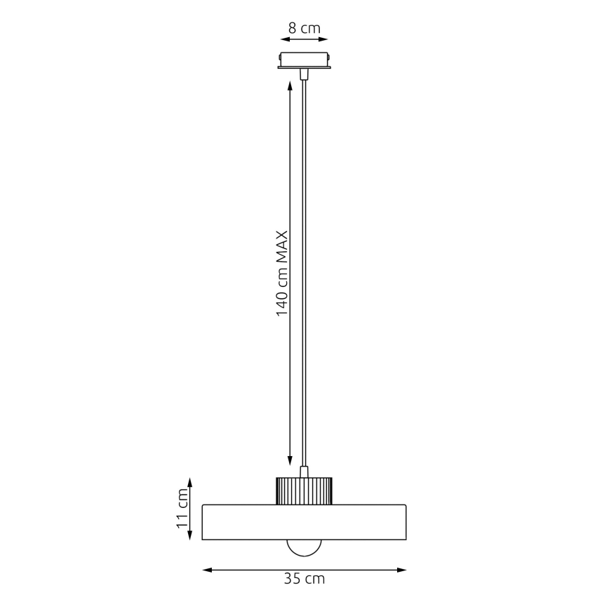 Полилей на кабел KIVI 1xE27/15W/230V бежов