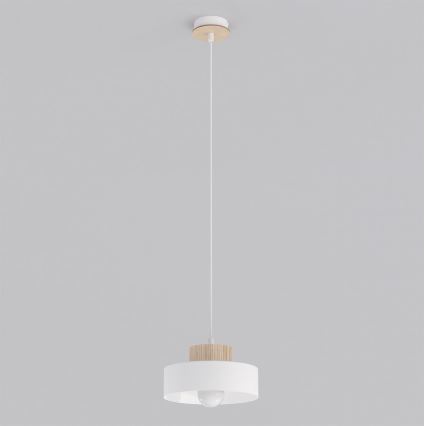 Полилей на кабел KIVI 1xE27/15W/230V бял