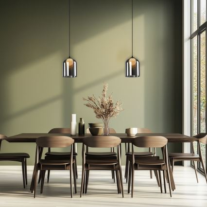 Полилей на кабел KLEA 1xG9/15W/230V димчато черен