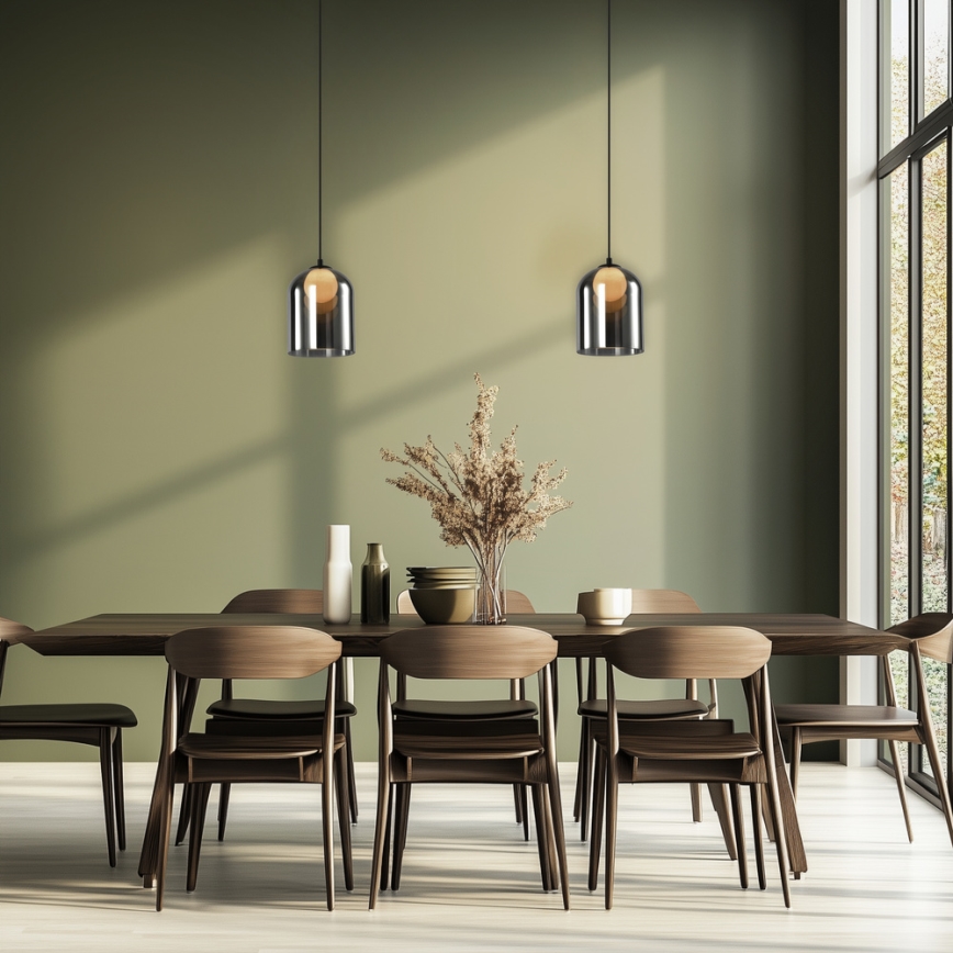 Полилей на кабел KLEA 1xG9/15W/230V димчато черен