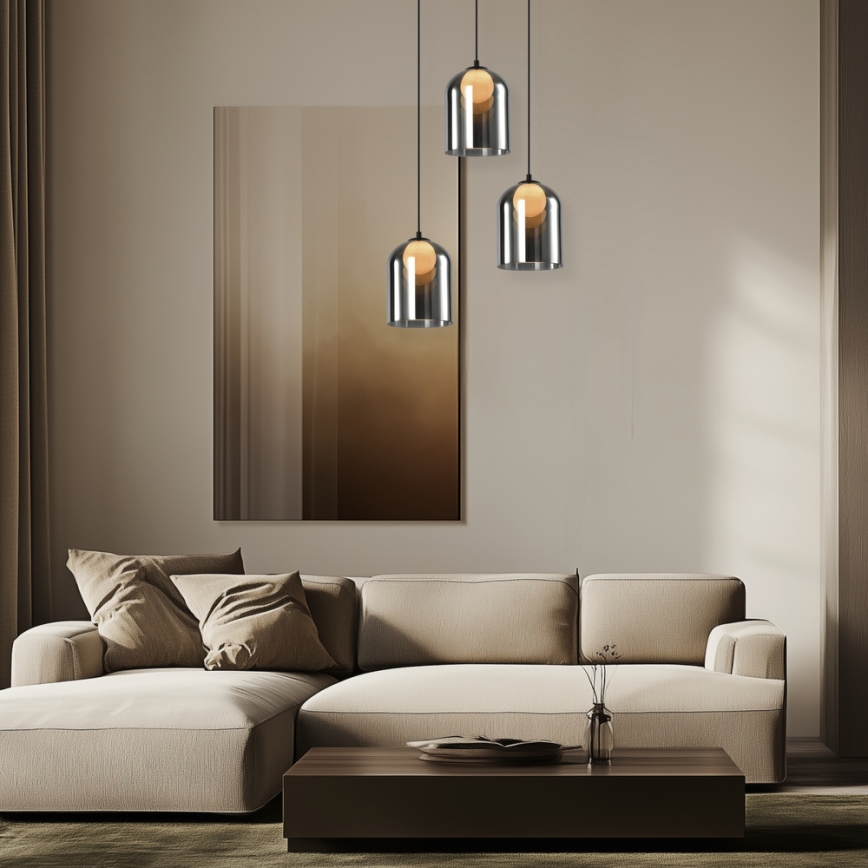 Полилей на кабел KLEA 1xG9/15W/230V димчато черен