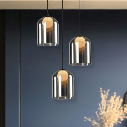 Полилей на кабел KLEA 1xG9/15W/230V димчато черен