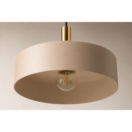 Полилей на кабел LATTE 3xE27/60W/230V бежов/черен/златист