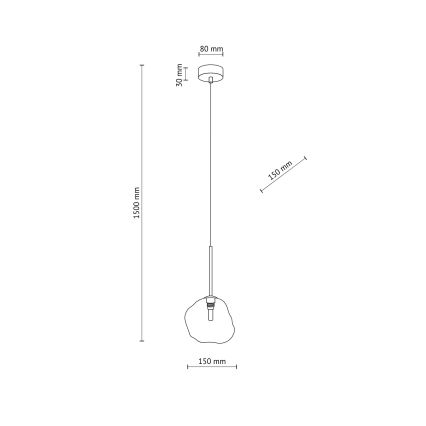 Полилей на кабел LAVA 1xG9/8W/230V бронзов/опушено бежово