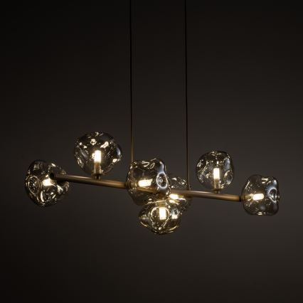 Полилей на кабел LAVA 7xG9/8W/230V бежово/опушено бежово