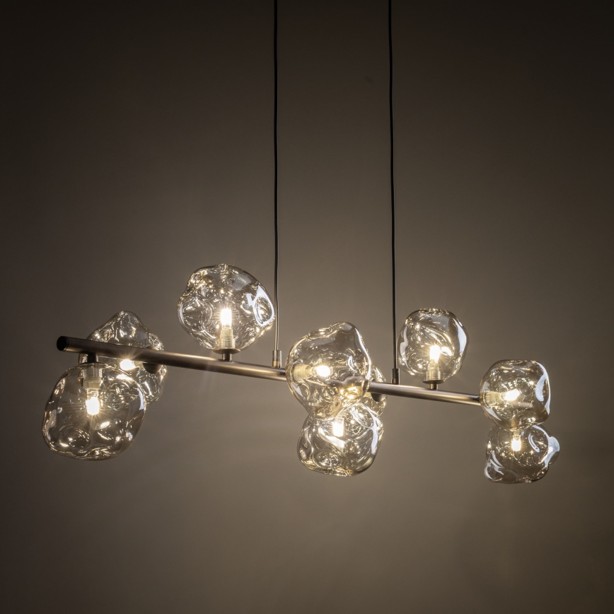 Полилей на кабел LAVA 9xG9/8W/230V бронзов/димчато бежов