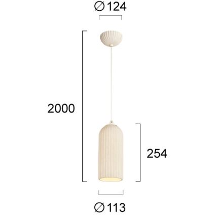 Полилей на кабел LAVINA 1xE27/35W/230V кремав