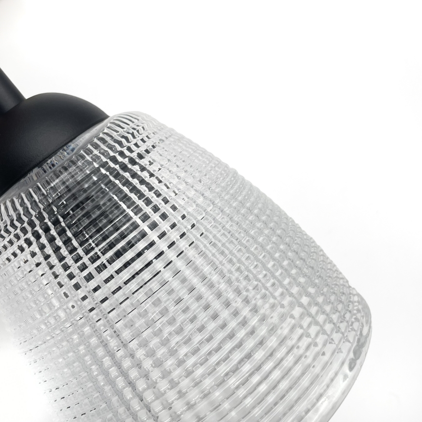 Полилей на кабел LEANDRA 1xE27/15W/230V дъб/черно