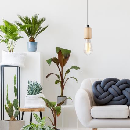 Полилей на кабел LEON 1xE27/60W/230V бук