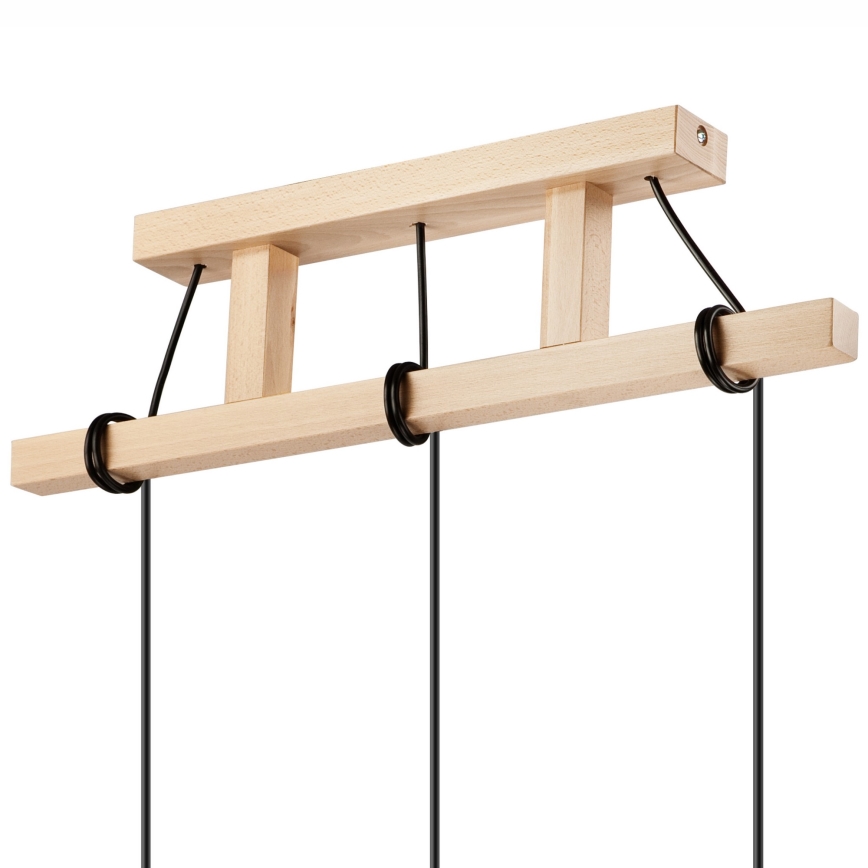 Полилей на кабел LEON 3xE27/60W/230V бук