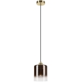 Полилей на кабел LIAH 1xE27/15W/230V, златисто/опушено кафяво