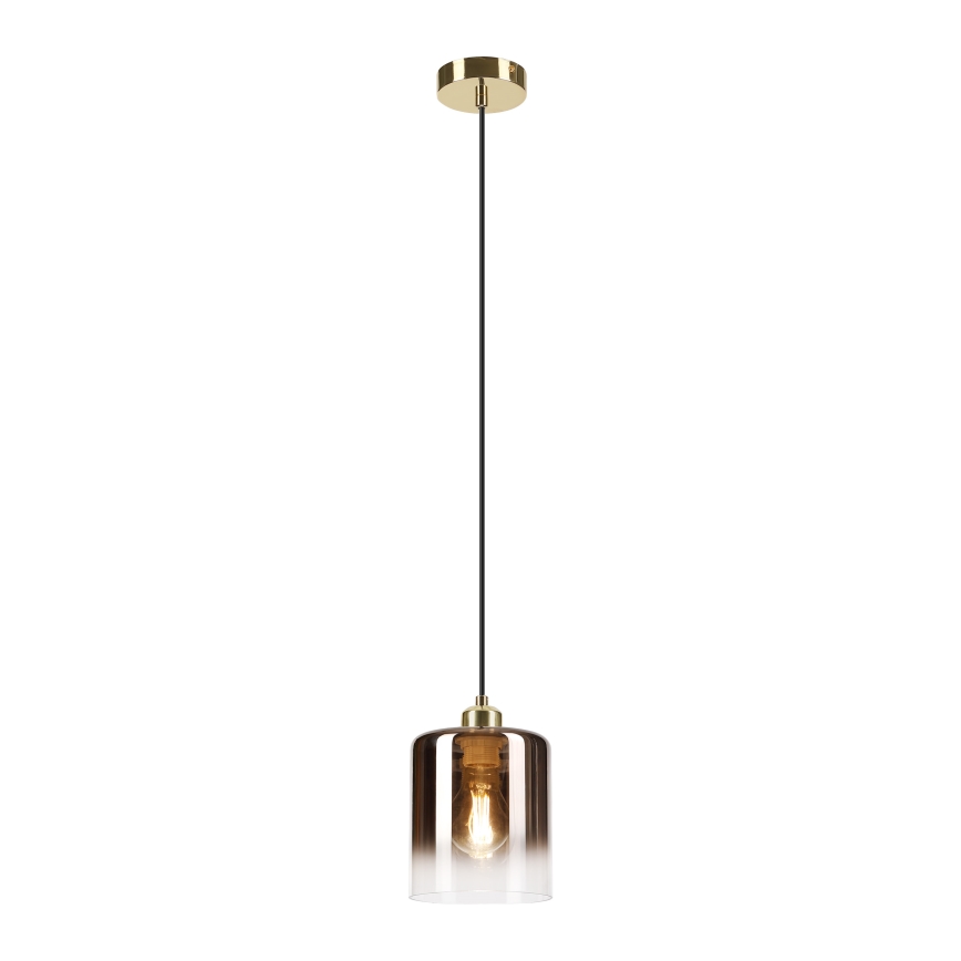 Полилей на кабел LIAH 1xE27/15W/230V, златисто/опушено кафяво