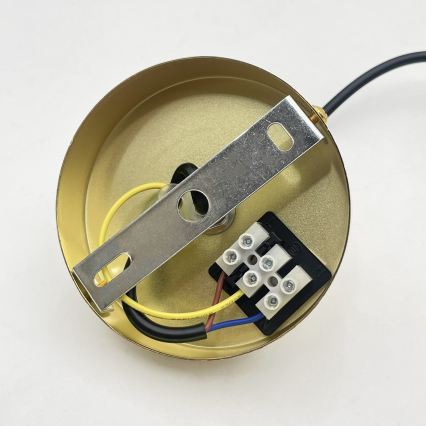 Полилей на кабел LIAH 1xE27/15W/230V, златисто/опушено кафяво