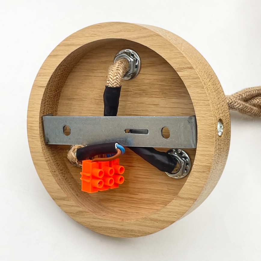 Полилей на кабел LOOMIS 3xE27/15W/230V 130 cm бежово/дъб