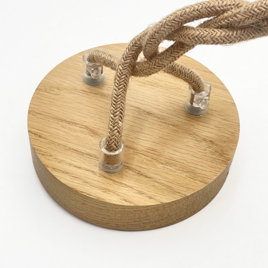 Полилей на кабел LOOMIS 3xE27/15W/230V 83 см бежов/дъб