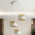 Полилей на кабел LUX 3xE27/15W/230V бял/златист