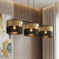 Полилей на кабел LUX 3xE27/15W/230V черен/златист