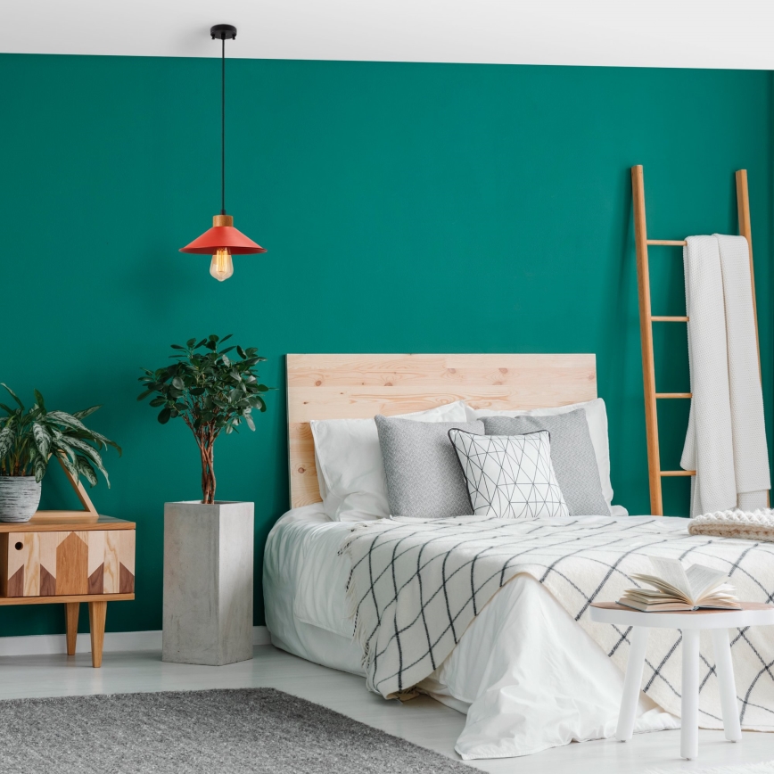 Полилей на кабел MANAVGAT 1xE27/40W/230V червен/кафяв