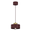 Полилей на кабел MARTI 1xE27/15W/230V бордо/злато