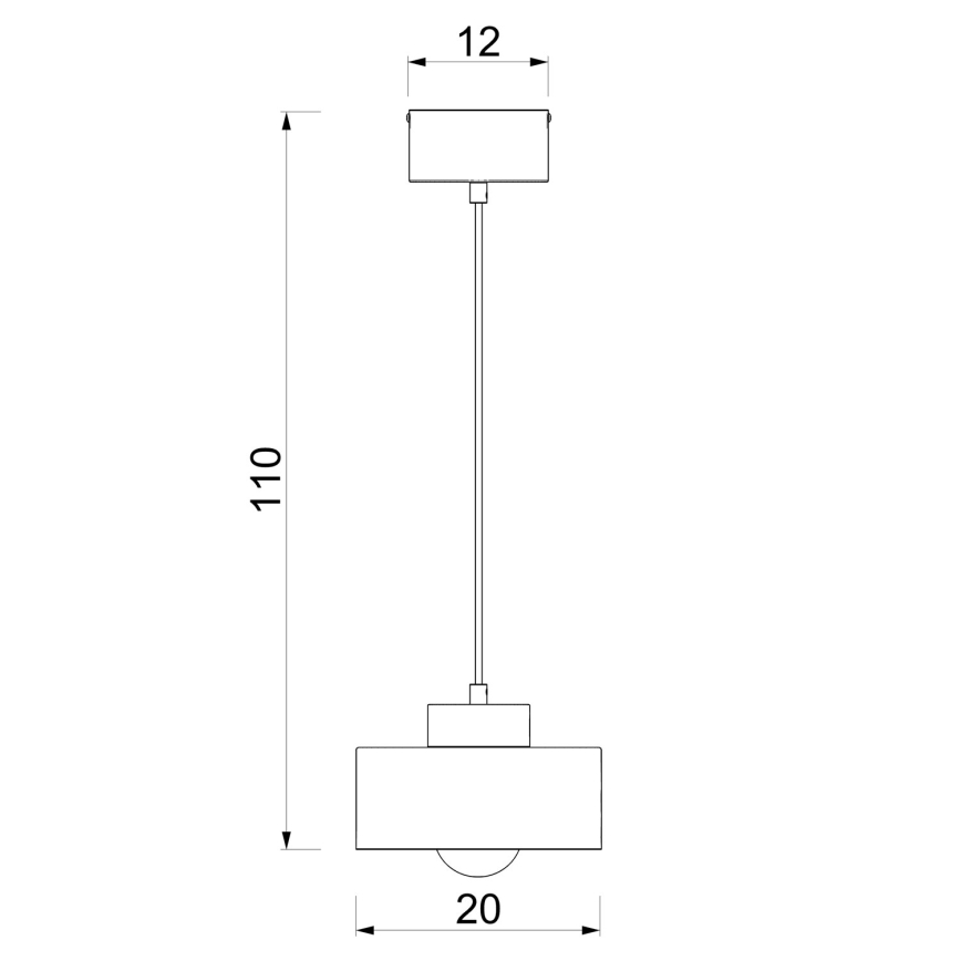 Полилей на кабел MARTI 1xE27/15W/230V бордо/злато