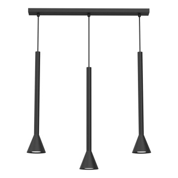 Полилей на кабел MAZZO 3xGU10/8W/230V черен