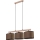 Полилей на кабел MERCEDES 3xE27/40W/230V кафяв/дъб