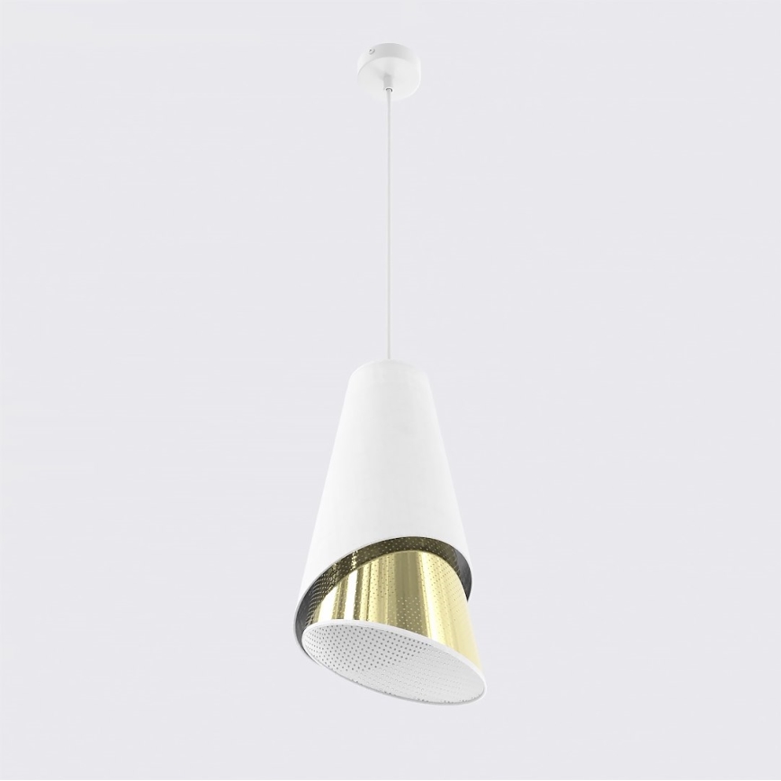 Полилей на кабел MODA 1xE27/15W/230V бял/златен