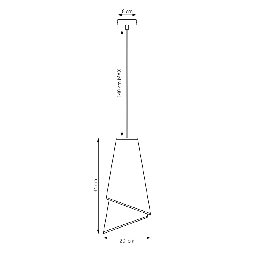 Полилей на кабел MODA 1xE27/15W/230V бял/златен