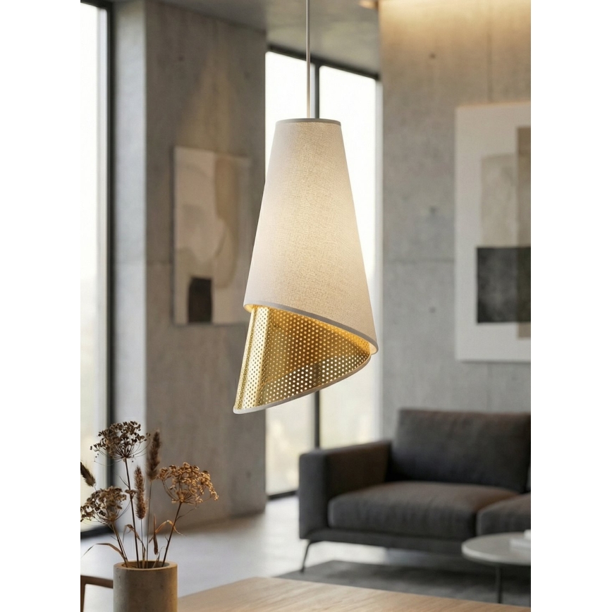 Полилей на кабел MODA 3xE27/15W/230V бял/златист