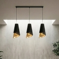 Полилей на кабел MODA 3xE27/15W/230V черно/златно