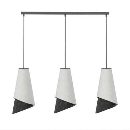 Полилей на кабел MODA 3xE27/15W/230V сив/черен