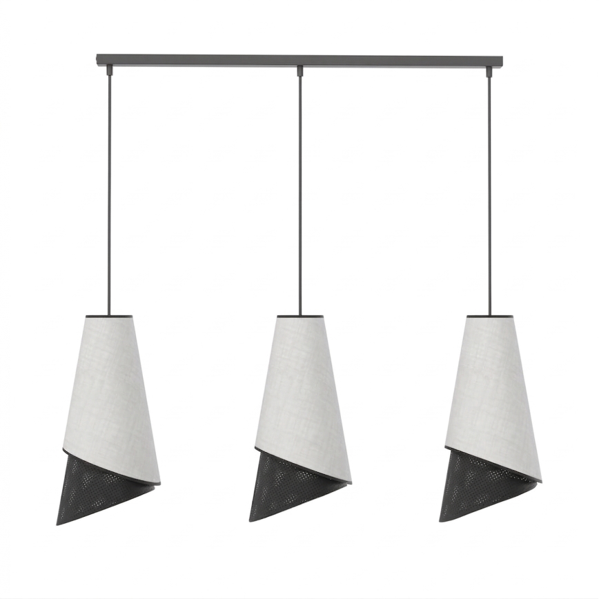 Полилей на кабел MODA 3xE27/15W/230V сив/черен