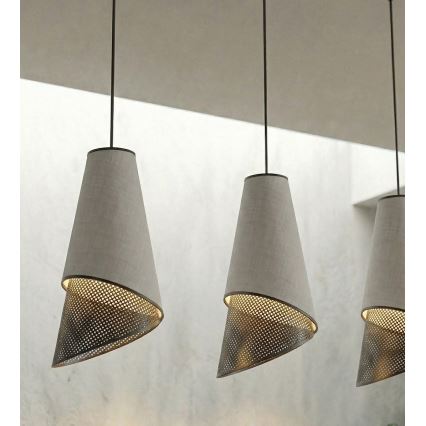 Полилей на кабел MODA 3xE27/15W/230V сив/черен