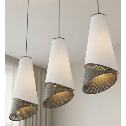 Полилей на кабел MODA 3xE27/15W/230V сив/черен
