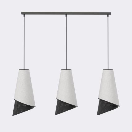Полилей на кабел MODA 3xE27/15W/230V сив/черен