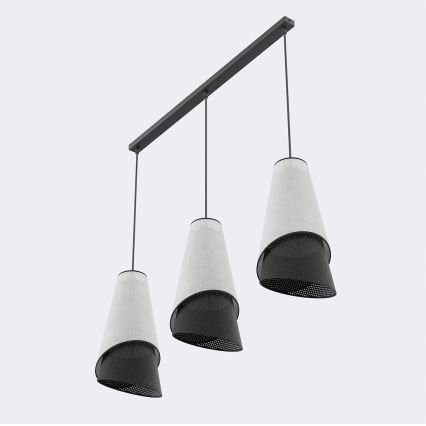 Полилей на кабел MODA 3xE27/15W/230V сив/черен