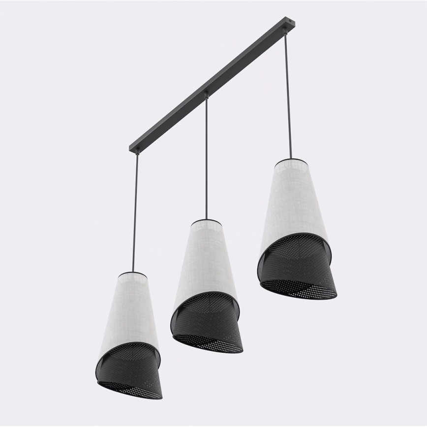 Полилей на кабел MODA 3xE27/15W/230V сив/черен