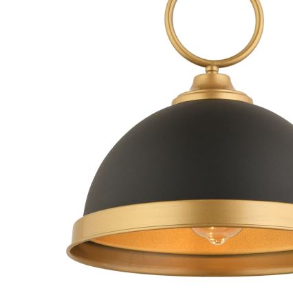 Полилей на кабел MONZA 1xE27/40W/230V диаметър 30 см черен/бронзов
