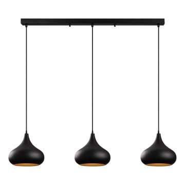 Полилей на кабел MUBA 3xE27/40W/230V черен