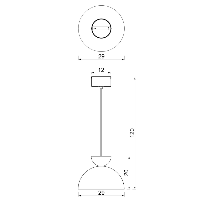 Полилей на кабел NEVIS 1xE27/15W/230V Ø 29 см кафяв