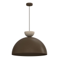Полилей на кабел NEVIS 1xE27/15W/230V Ø 50 cm кафяв