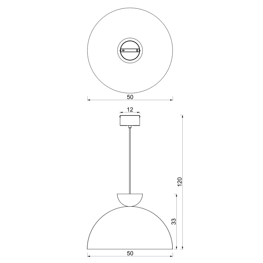 Полилей на кабел NEVIS 1xE27/15W/230V Ø 50 cm кафяв