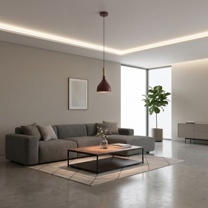 Полилей на кабел NOAK 1xE27/15W/230V бордо