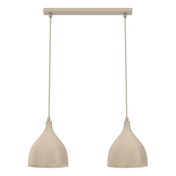 Полилей на кабел NOAK CLASSIC 2xE27/15W/230V бежов