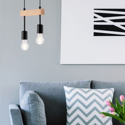 Полилей на кабел ORAZIO 2xE27/60W/230V бук