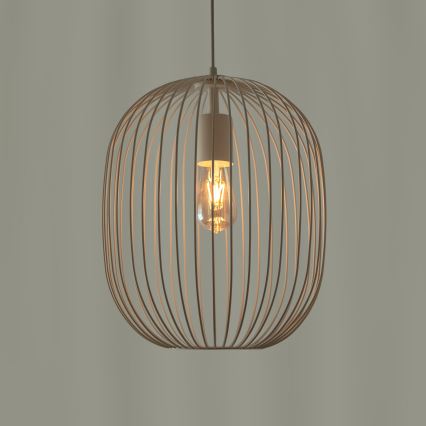 Полилей на кабел OVELLA, 1xE27/15W/230V, Ø 34 см, кремав