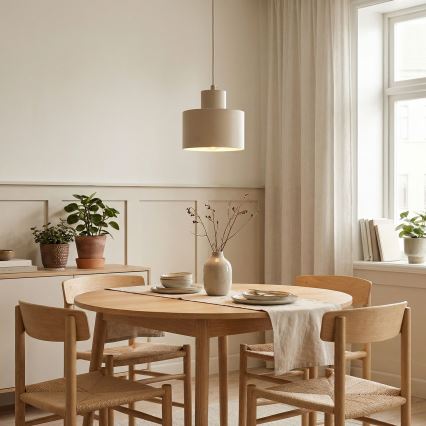 Полилей на кабел PARKLA 1xE27/15W/230V бежов