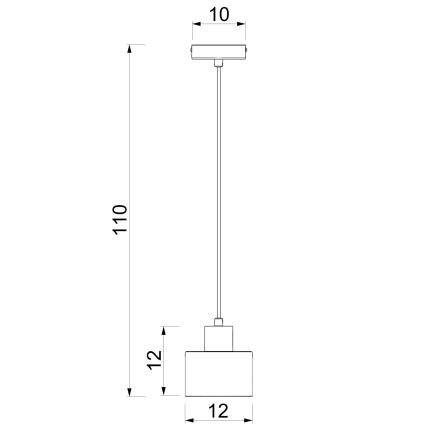 Полилей на кабел PARKLA 1xE27/15W/230V бежов