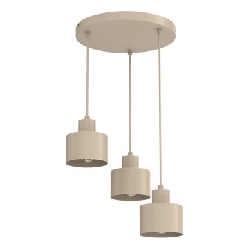 Полилей на кабел PARKLA 3xE27/15W/230V бежов