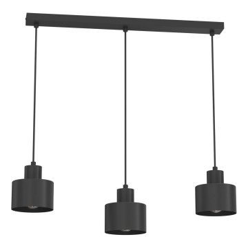 Полилей на кабел PARKLA 3xE27/15W/230V черен